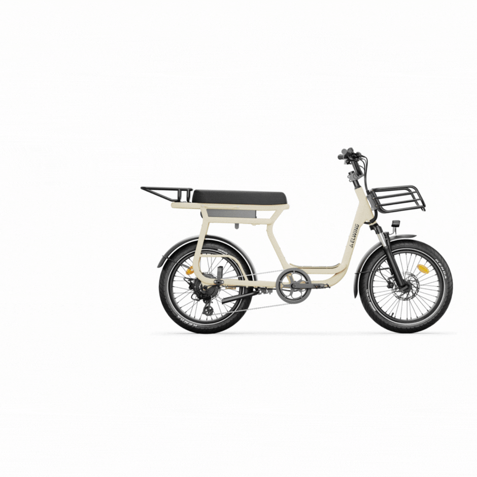 Le meilleur vélo électrique biplace, cargo et compact Elwing Yuvy 2