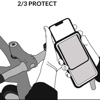 Support smartphone vélo étui magnétique - ElwingXL - hauteur < 16.5 cm