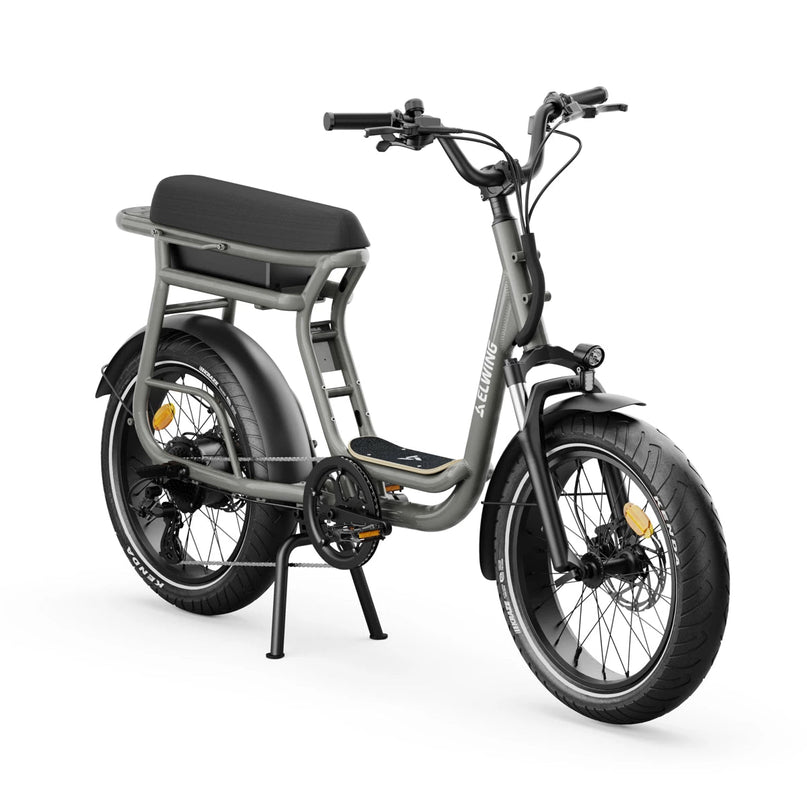 Yuvy 2 - vélo électrique biplace cargo compact - ElwingConfortGrande autonomieBasalte