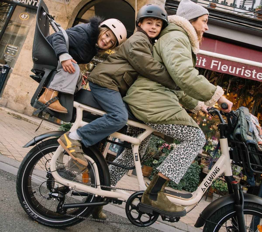 Yuvy 2 - vélo électrique biplace cargo compact - ElwingConfortStandardSteppe