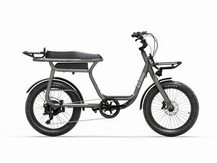 Yuvy 1 - vélo électrique biplace cargo compact reconditionné - ElwingBasalteComme neuf