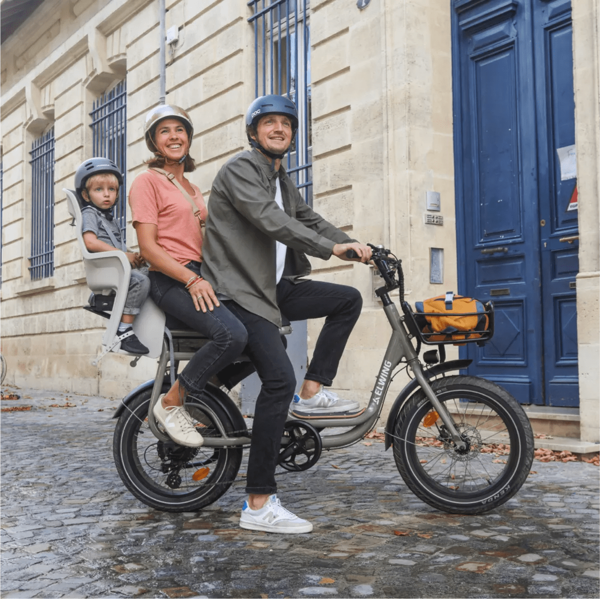 Le meilleur velo electrique biplace cargo et compact Elwing Yuvy 2